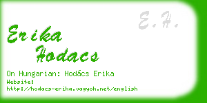 erika hodacs business card
